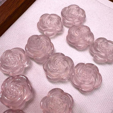 Load image into Gallery viewer, Beautiful Jewelry Accessory - Rose Quartz Rose Charms for DIY Jewelry Project
