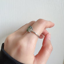 Load image into Gallery viewer, Handmade Moldavite Raw Stone Ring 925 Sterling Silver Prongs | Rare High-frequency Healing Stone
