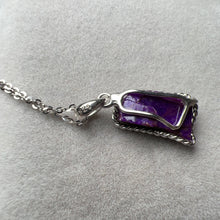 Load image into Gallery viewer, Natural Top Grade Royal Purple Sugilite Small Raw Stone Pendant Necklace | Body Detox Remove Negativity
