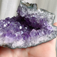 Load image into Gallery viewer, 317.5g Natural Amethyst Raw Stone Small Geode Healing Crystal Decor
