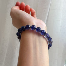 Load image into Gallery viewer, High Quality Rare Best 3-Color Iolite Elastic Bracelet with 9.2mm Beads| Weight Loss Pain Relief Healing Stone

