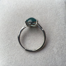 Load image into Gallery viewer, Natural Rare Blue-green Jadeite Ring Handmade with 925 Sterling Silver | One of a Kind Fashion Jewelry
