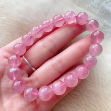 Load image into Gallery viewer, 10.3mm Natural Rose Quartz Beaded Bracelet | Heart Chakra Healing Gemstone Improve Your Love Life and Relationship
