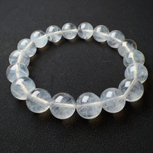 Load image into Gallery viewer, 11.3mm Rare Large Beads Blue Needle Clear Quartz Bracelet | Angel&#39;s Feathers | High Vibration Frequency Crown Chakra Healing

