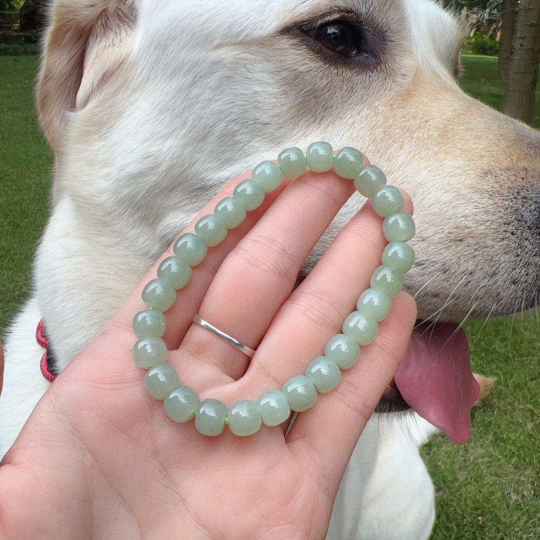 Beautiful Light Green Nephrite Bracelet High-quality Hetian Jade | Natural Heart Chakra Healing Stone Jewelry