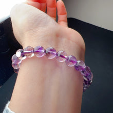 Load image into Gallery viewer, Natural Rare Lepidocrocite in Amethyst Smoky Bracelet in 7.8mm Beads - Purple Super Seven Crystal
