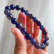 Load image into Gallery viewer, High Quality Rare Best 3-Color Iolite Elastic Bracelet with 9.2mm Beads| Weight Loss Pain Relief Healing Stone
