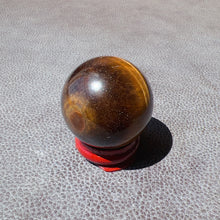 Load image into Gallery viewer, Natural Brown Tiger Eye Stone Sphere 37.3mm | Healing Stone Decor Holiday Gifts
