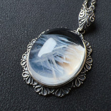 Load image into Gallery viewer, One and Only Super Rare Blue Needle Clear Quartz Large Pendant Necklace | Angel&#39;s Feathers | High Vibration Frequency Crown Chakra Healing

