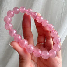 Load image into Gallery viewer, 10mm Natural Rose Quartz Beaded Bracelet | Heart Chakra Healing Gemstone Improve Your Love Life and Relationship

