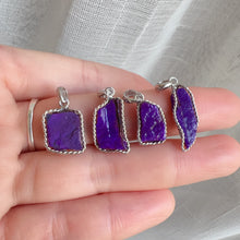 Load image into Gallery viewer, Top Grade Royal Purple Sugilite Raw Stone Pendant Necklace | Body Detox Remove Negativity
