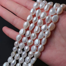 Load image into Gallery viewer, 7-9mm Natural Nice Flash Freshwater Pearl Irregular Shape Bead Strands DIY Jewelry Making Project
