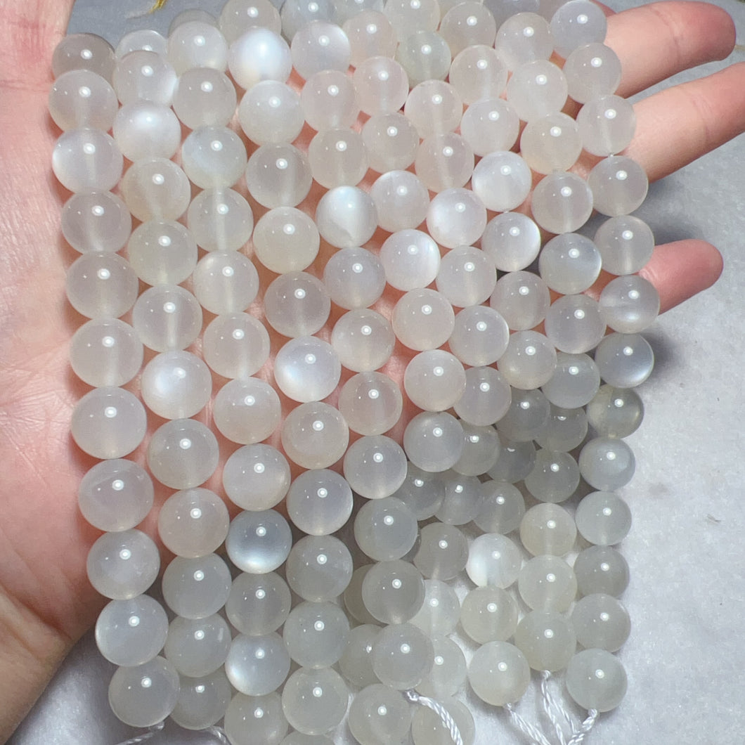 10mm Natural High-quality White Moonstone Round Bead Strands DIY Jewelry Supply