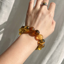 Load image into Gallery viewer, 13.8mm Genuine Medicine Amber Large Beads Bracelet | Lucky Stone of Aries Gemini Leo Virgo
