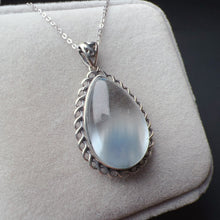 Load image into Gallery viewer, Top-grade Blue Rabbit Hair Rutilated Quartz Pendant Necklace with 925 Sterling Silver

