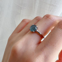 Load image into Gallery viewer, Natural Rare Blue Jadeite Ring Handmade with 925 Sterling Silver | One of a Kind Fashion Jewelry
