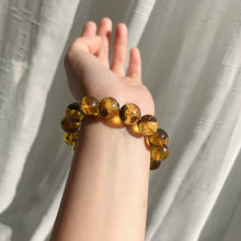 Load image into Gallery viewer, 14.1mm Genuine Medicine Amber Large Beads Bracelet | Lucky Stone of Aries Gemini Leo Virgo
