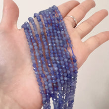 Load image into Gallery viewer, 4mm Natural Faceted Violet Tanzanite Round Bead Strands for DIY Jewelry Project

