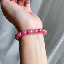 Load image into Gallery viewer, High-quality 9.3mm Natural Flower Rhodonite Bracelet | Heart Chakra Healing Stone Jewelry
