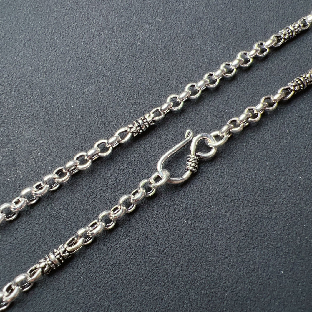 Men's Women's Fashion Jewelry - 925 Sterling Silver Necklace 17.3G