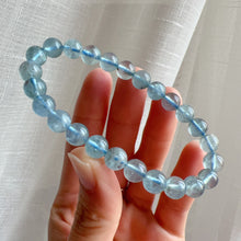 Load image into Gallery viewer, Natural Saint Maria Blue Aquamarine Beaded Bracelet with Sparkling | March Birthstone Pisces
