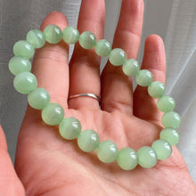 Load image into Gallery viewer, Natural Beautiful Top-grade Green Stone Bracelet 8.9mm Beads | Natural Afghanistan Green Jade Heart Chakra Healing Gemstone
