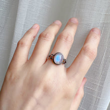 Load image into Gallery viewer, High Quality Blue Moonstone Ring Handmade with 8.3x10mm Cabochon 925 Sterling Silver
