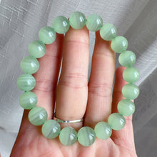 Load image into Gallery viewer, Beautiful Top-grade Green Stone Bracelet 9.6mm Beads | Natural Afghanistan Green Jade Heart Chakra Healing Gemstone
