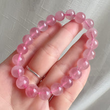 Load image into Gallery viewer, 9.7mm Natural Rose Quartz Beaded Bracelet | Heart Chakra Healing Gemstone Improve Your Love Life and Relationship

