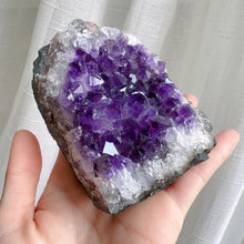 Load image into Gallery viewer, 487.8g Natural Amethyst Raw Stone Geode Slice Healing Stone Decor
