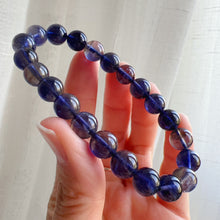 Load image into Gallery viewer, High-quality Rare Best 3-Color Iolite Elastic Bracelet 8.7mm Beads | Weight Loss Pain Relief Healing Stone
