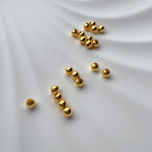 Load image into Gallery viewer, 3mm 18K Yellow Gold Seamless Round Beads Charms for DIY Jewelry Projects

