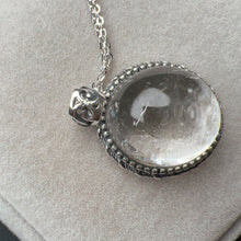 Load image into Gallery viewer, Good Clarity Water Enhydro Clear Quartz Crystal Pendant Necklace Handmade with 925 Sterling Silver One of A Kind Jewelry
