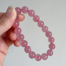 Load image into Gallery viewer, 10.8mm Natural Rose Quartz Beaded Bracelet | Heart Chakra Healing Gemstone Improve Your Love Life and Relationship
