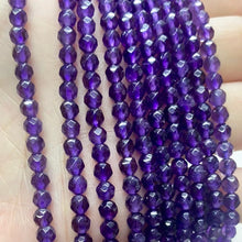 Load image into Gallery viewer, 4mm Best-quality in Strands Natural Amethyst 64-cut Faceted Bead Jewelry Findings Supplies
