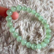 Load image into Gallery viewer, Natural Beautiful Top-grade Green Stone Bracelet 8.6mm Beads | Natural Afghanistan Green Jade Heart Chakra Healing Gemstone
