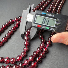 Load image into Gallery viewer, 8 - 8.5mm Natural Almandine Red Garnet Round Bead Strands for DIY Jewelry Project

