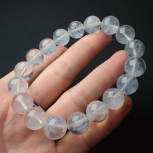 Load image into Gallery viewer, 11.8mm Angel&#39;s Feathers Rare Large Beads Blue Needle Clear Quartz Bracelet | High Vibration Frequency Crown Chakra Healing
