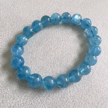 Load image into Gallery viewer, High-quality Aquamarine Bracelet from Brazil Old Mine Crystal with Nice Sea Blue Color | March Birthstone Pisces

