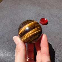 Load image into Gallery viewer, Natural Brown Tiger Eye Stone Sphere 42.5mm | Healing Stone Decor Holiday Gifts
