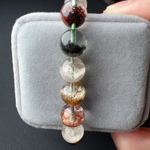 Load image into Gallery viewer, Natural Four Seasons Phantom Quartz Elastic Bracelet 9.8mm in Cornucopia Formation | Handmade Reiki Healing Crystal Jewelry
