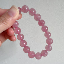 Load image into Gallery viewer, 11.5mm Natural Rose Quartz Beaded Bracelet | Heart Chakra Healing Gemstone Improve Your Love Life and Relationship
