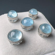 Load image into Gallery viewer, Handmade Natural Aquamarine Crystal Pandora&#39;s Box Charm with 925 Sterling Silver
