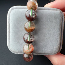 Load image into Gallery viewer, Natural Four Seasons Phantom Quartz Elastic Bracelet 10.5mm in Cornucopia Formation | Handmade Reiki Healing Crystal Jewelry
