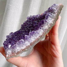 Load image into Gallery viewer, 438.3g Natural Amethyst Raw Stone Slice Healing Stone Home Decor
