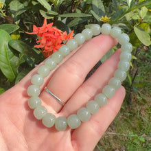 Load image into Gallery viewer, Beautiful Light Green Nephrite Bracelet High-quality Hetian Jade | Natural Heart Chakra Healing Stone Jewelry
