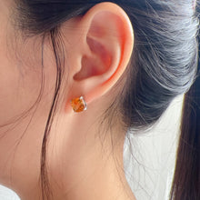 Load image into Gallery viewer, Natural Top-grade Square Cut Citrine Stud Earrings Handmade with 925 Sterling Silver | One of a Kind Fashion Jewelry
