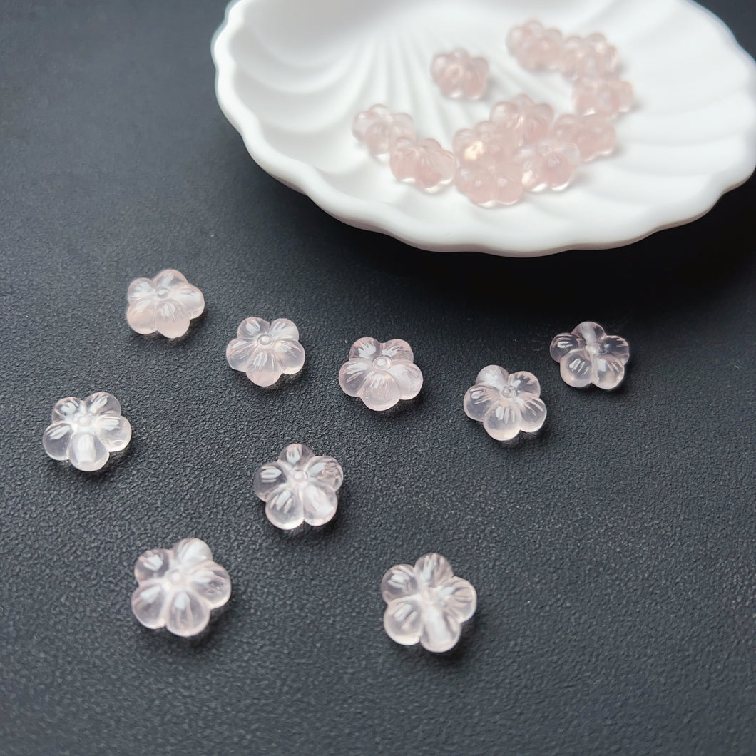 Beautiful Jewelry Accessory - High-quality Rose Quartz Sakura Flower Bead Charms for DIY Jewelry Project