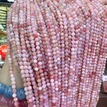 Load image into Gallery viewer, 4mm Natural Faceted Pink Opal Round Bead Strands for DIY Jewelry Project
