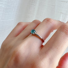 Load image into Gallery viewer, Natural Rare Sky Blue Jadeite Ring Handmade with 925 Sterling Silver | One of a Kind Fashion Jewelry
